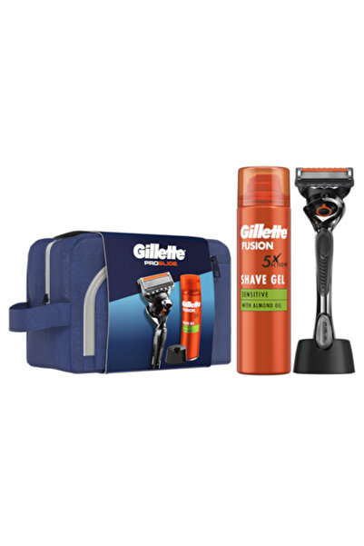 Gillette Set cadou ProGlide: Aparat de ras + Gel de ras Fusion Ultra Sensitiv...