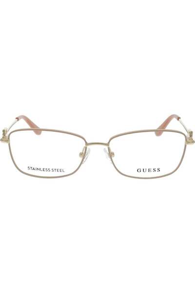 Guess GU2975-074-53 Women's Eyeglass Frame, Cream, Rectangular, 53 mm