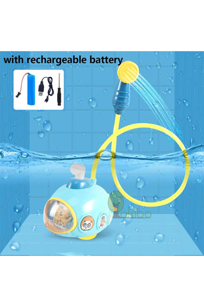 Choice Blue-recharge-BOX Baby Bath Toys for Kids Electric Submarine Shower Sucker Baby Toys Spray Water Toy