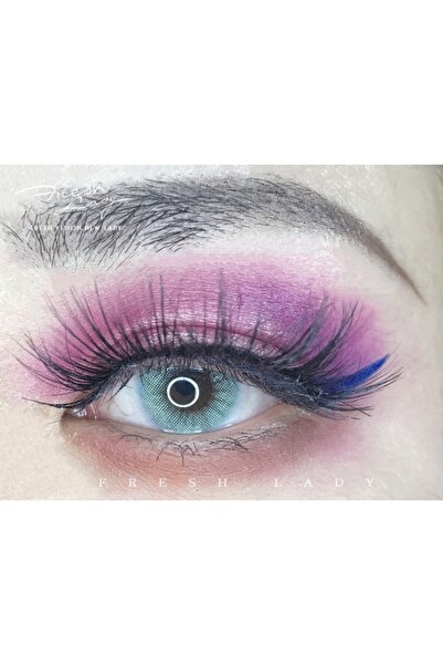 Fresh Lady Polar Lights Blue Turquoise colored contact lenses, complete package with solution and case