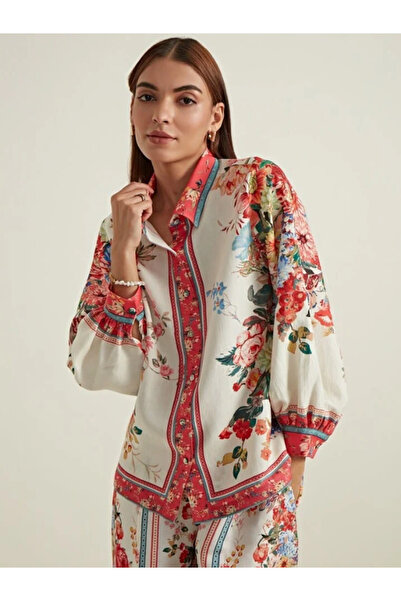 MYSMAR Multi Viscose Linen Co-ord Set - AFK1027 | Multi