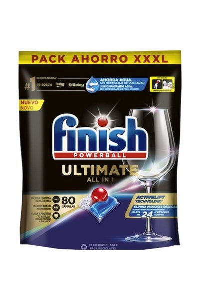 Finish Capsule Ultimate All in 1 pentru mașina de spălat vase, 80 de spălări