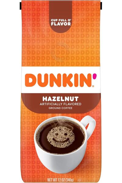 Dunkin قهوة دانكن دونتس المطحونة بالبندق، 340 غرام (كيس)