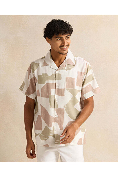 REDTAG Men White Printed Casual Shirt