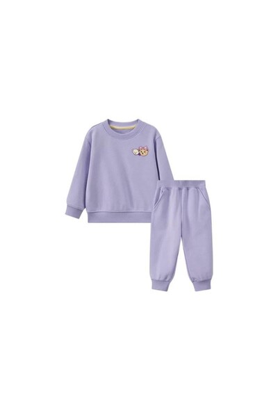 Choice 3-4Y 100 purple Winter Toddler Baby Boy Girl Clothing Sets 0-5Y Thick Kids Sweatshirt Clothes Baby G