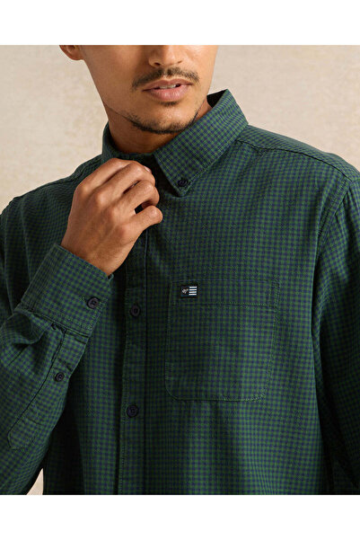 REDTAG Men Green Casual Shirt