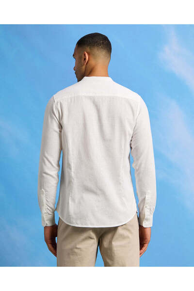 REDTAG Men White Linen Shirt