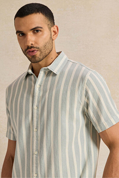 REDTAG Men Blue Casual Shirt