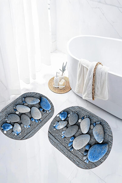 EVİMSEN طقم مقعد المرحاض بقاعدة رقمية مضادة للانزلاق وقابلة للغسل ونمط بيضاوي...