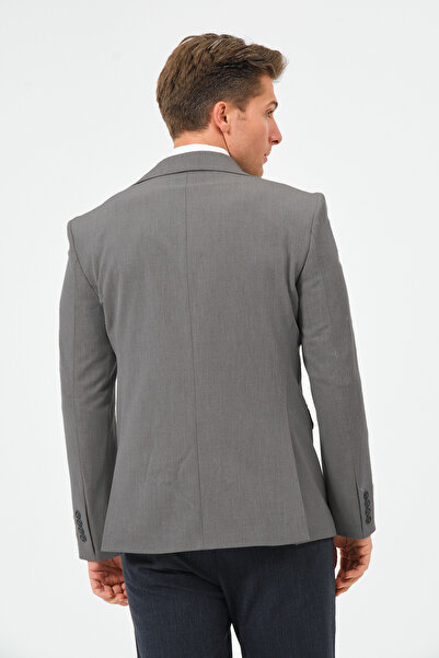 Bonesti Men's Slim Fit Blazer Jacket Smoked