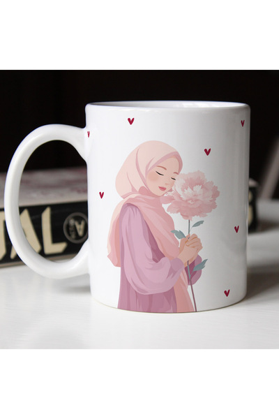 Muslim Walk Enise – Pembe Çiçekli Kız – Kupa Bardak
