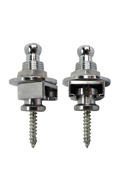 Choice FLEOR Pair of Electric Guitar Strap Locks Skidproof Round Head Straplocks Chrome Guitar Accessories