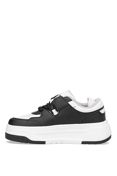 M.P. Kadın Kışlık Su Geçirmez Kaydırmaz Kalın Eva Taban Hafif Rahat Ortopedik Deri Siyah Tarz Sneaker