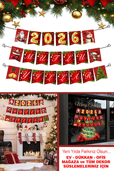 cici magnet www.cicimagnet.com لافتة بحروف وعلم للاحتفال بالسنة الجديدة وعيد ...