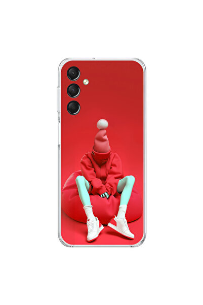 Dali Design حافظة شفافة متوافقة مع هاتف سامسونج جالاكسي A14 بتصميم No Face 7