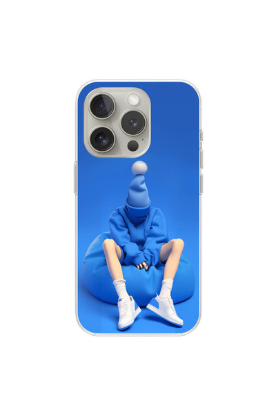 Dali Design حافظة شفافة متوافقة مع هاتف iPhone 14 Pro بتصميم No Face 5