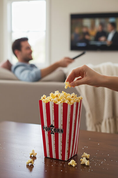 Poros Store Popcorn Kutusu ( Mısır , Cips Kutusu ) 8 adet Maxi Boy