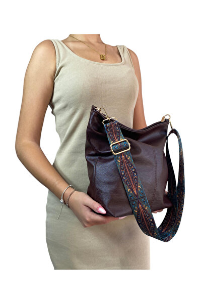 DAPHNE DESİNG BORDO Kadın VİNTAGE Omuz Çantası Desenli Askılı Fermuarlı Kalit...