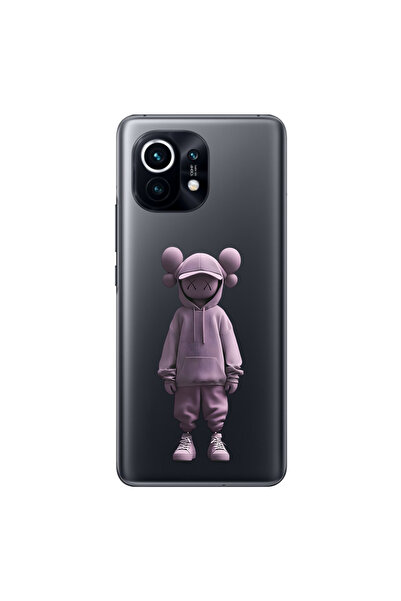 Dali Design حافظة شفافة متوافقة مع هاتف Xiaomi Mi 11 Lite بتصميم No Face 4