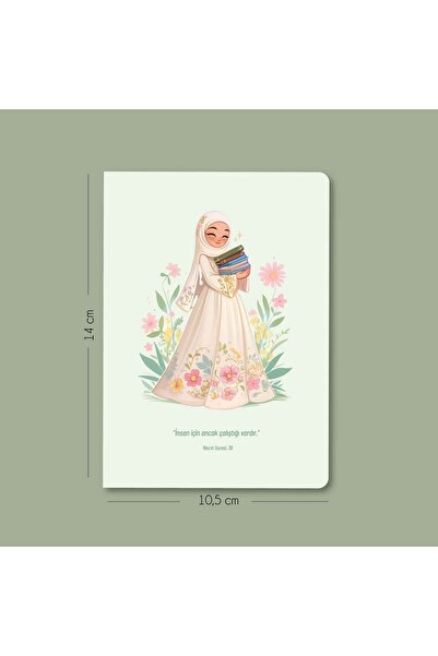MuslimWalk Hüsnâle – Zarif Çiçekli Kızlar – 3’lü Mininote Defter