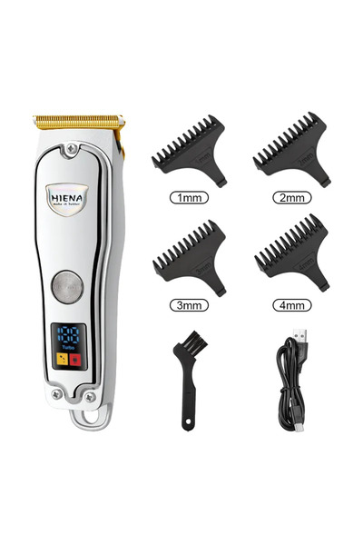 Choice Silver Hiena HYN-008 Electric Hair Clipper Professional Hair Cutting Machine Hair Trimmer Cordless U