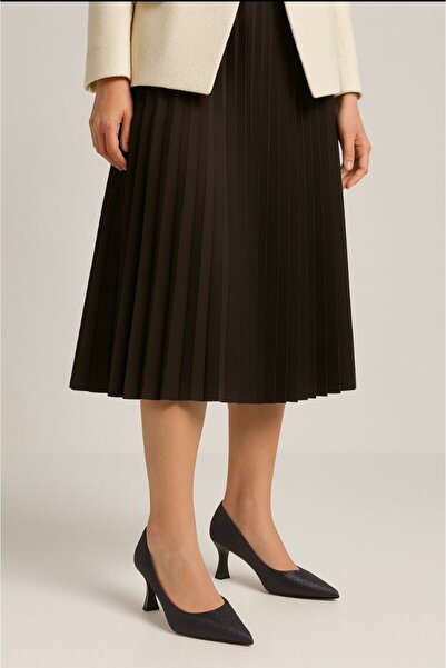 Brs Short Heeled Stiletto Satin Shoes