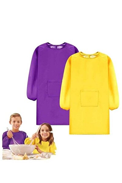 Generic مآزر فنية للأطفال، قطعتان من مآزر الرسم المقاومة للماء بأكمام طويلة ل...