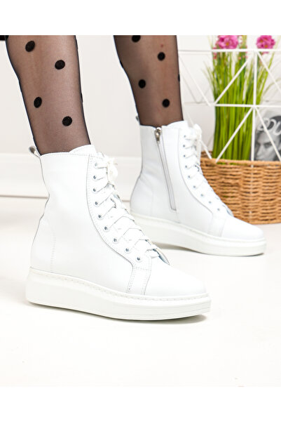 starlike Women's white genuine leather boots PCI080