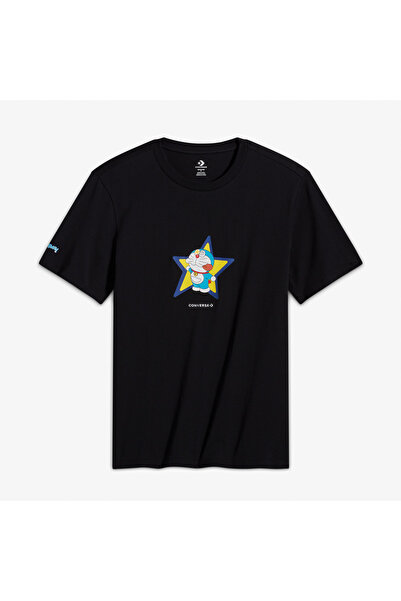 Converse X Doraemon Unisex Siyah T-Shirt