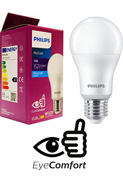 Philips 13W Beyaz Işık LED Ampul MyCare 6500K – 1521 Lümen E27, Soğuk Beyaz Aydınlatma