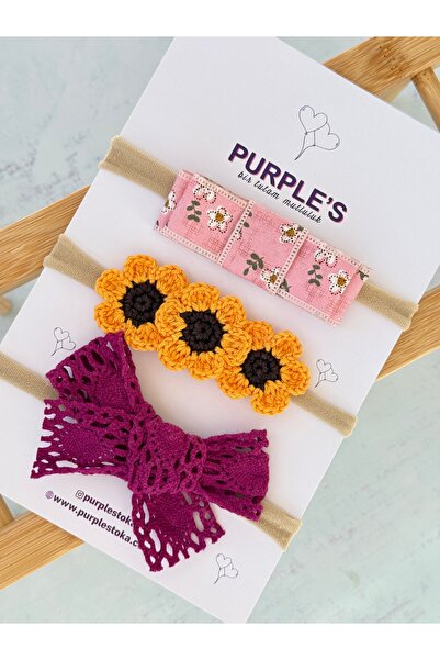 PURPLE'S BİR TUTAM MUTLULUK Handmade 3-Piece Newborn Compatible Ultra Flexibl...