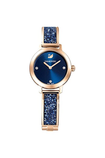 Swarovski Crystal Cosmic Rock Watch, Metal Bracelet, Blue, Rose Gold-Tone Finish