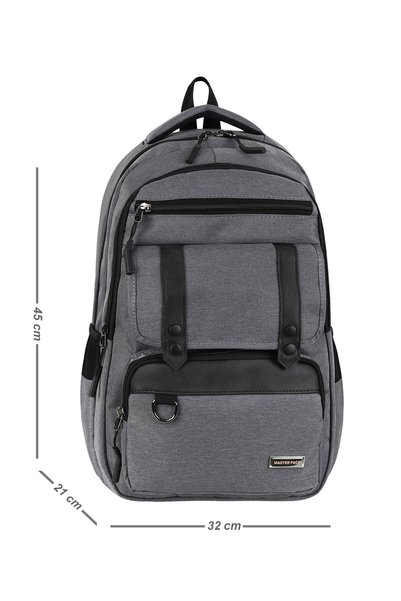QİELL Luxury Group from Manufacturing: Quality Middle School and High School Backpack with Laptop Compartment and Leather Detailing