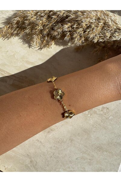 AJE JEWELRY Marka Model Çelik Yonca Bileklik