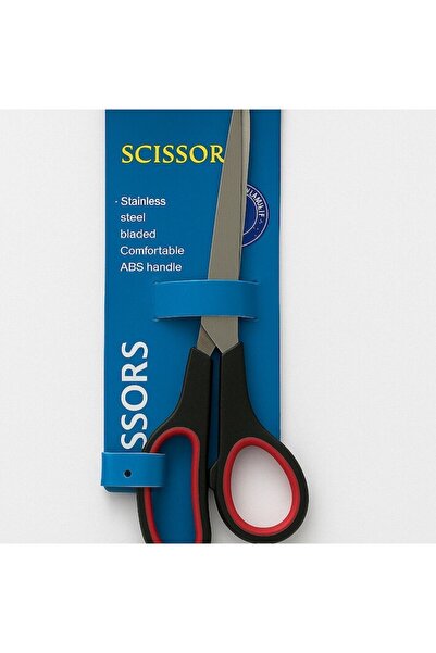 DMX Universal Scissors Stainless Steel Blade Ergonomic Handle 24cm Black Red Office 53-1