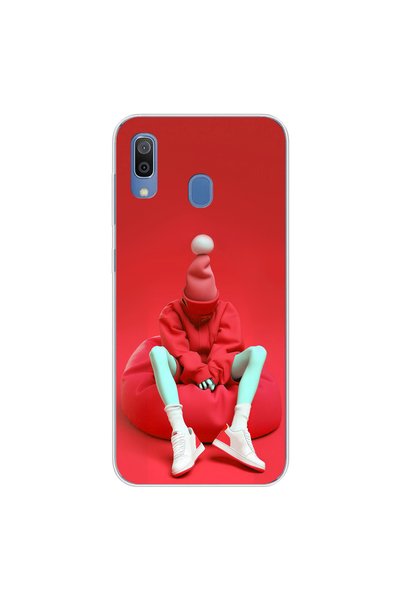 Dali Design Samsung Galaxy A20 Compatible Transparent Case No Face 7 Design