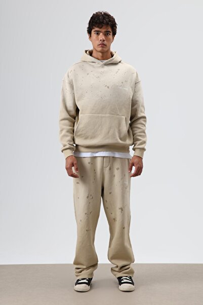 VAMOSCLO Washable Oversized Tracksuit Set Beige