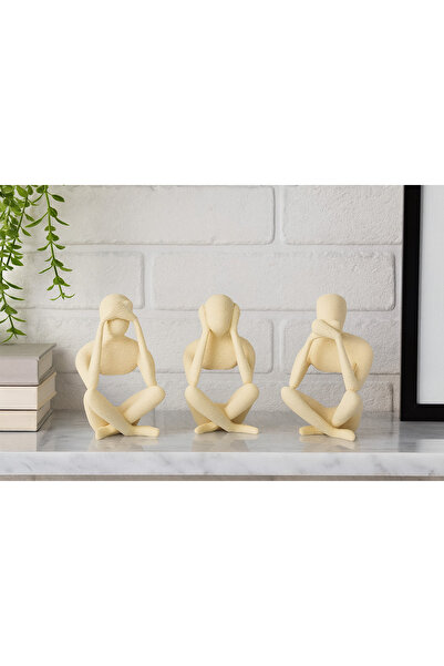 CLOUD 3D DESIGN İskandinav Tarzı Üç Maymun Figür Seti