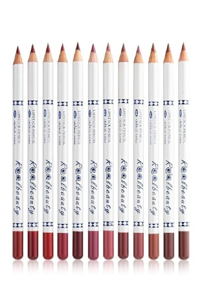 real beauty مجموعة محدد شفاة 12 لون من