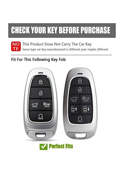 Generic Key Fob Cover for Hyundai Sonata/Tucson Smart Remote 2023-2021 (Blue)