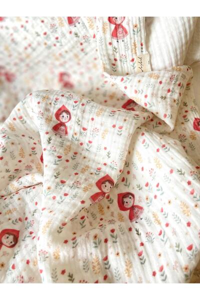 Zezig Little Red Riding Hood 4 Layer Muslin Blanket - 85X100