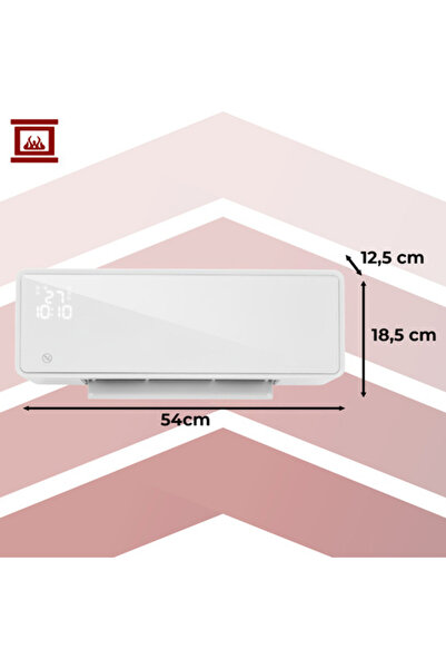 zola Aeroterma electrica Smart de perete, 2000W, 3 moduri functionare, temporizator 1-24h, Tuya