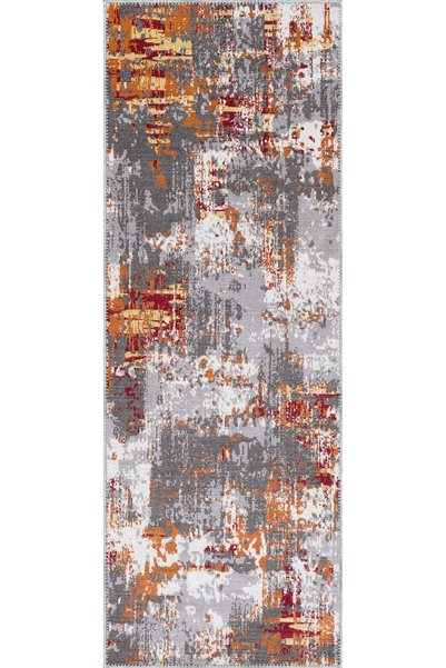 aren.HALI Santa Modern Multi Polyester ve Pamuklu Yıkanabilir Kaydırmaz Taban Dijital Baskı Halı
