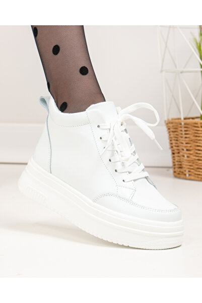 starlike Women's white genuine leather boots T7026