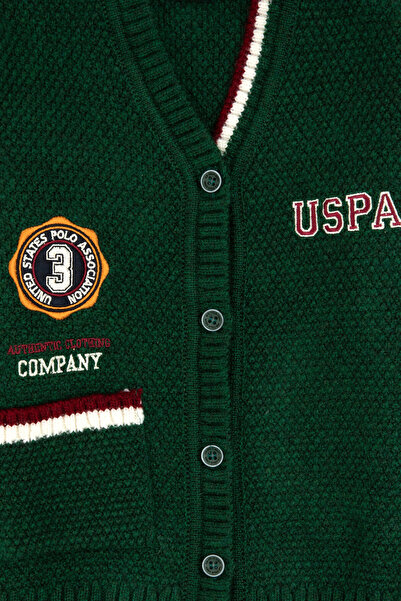 U.S. Polo Assn. Boy's Dark Green Knitwear Cardigan 50311118-Vr079