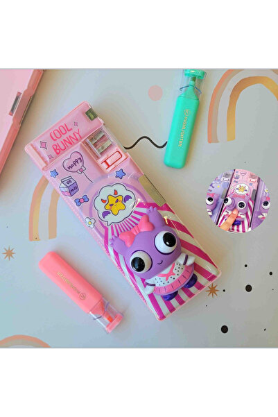 synshop Kuromi sukuşi squishy growing eye pencil sharpener magnetic cover pencil case pen holder gift