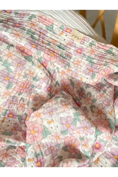 Zezig Tavşansu 4 Katlı Müslin Örtü - 85x100