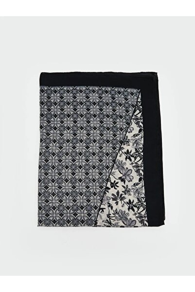 LC Waikiki Lcw Accessories Navy Blue Patterned Women's Shawl