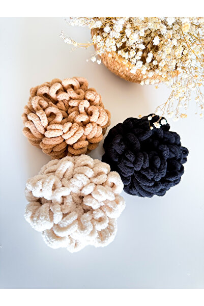 PURPLE'S BİR TUTAM MUTLULUK 3’lü Kadife Lastik Toka / Scrunchies / Simit Toka...