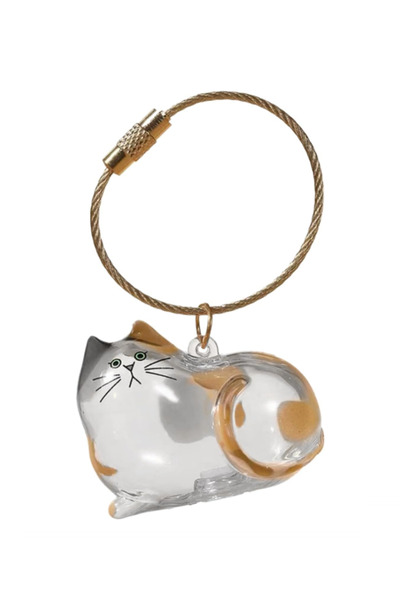 Yaratıcı sanatlar atölyesi Şeffaf Kedi Tüyü Saklama Kapsülü Gashapon Kedi Tüy...